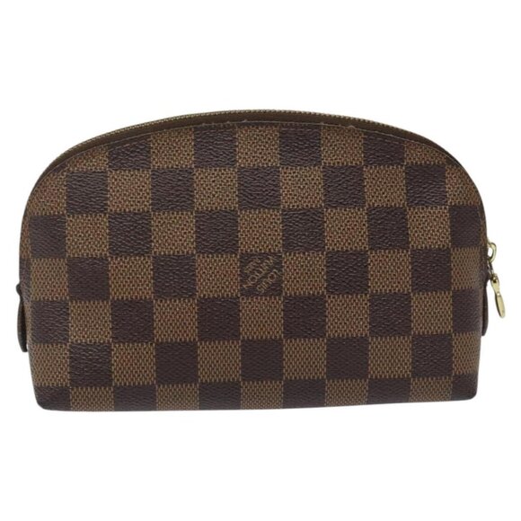 LOUIS VUITTON Damier Ebene Pochette Cosmetic PM Pouch N47516 LV Auth 113477 - Picture 3 of 16